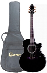 Электроакустическая гитара CRAFTER GAE-8 / BK с чехлом